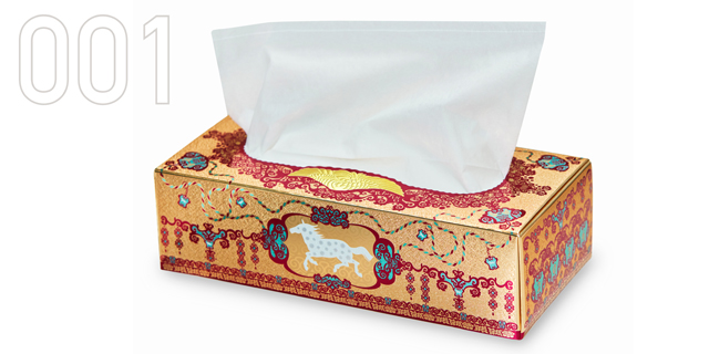 豪華絢爛印刷の紙製ティッシュケース2026