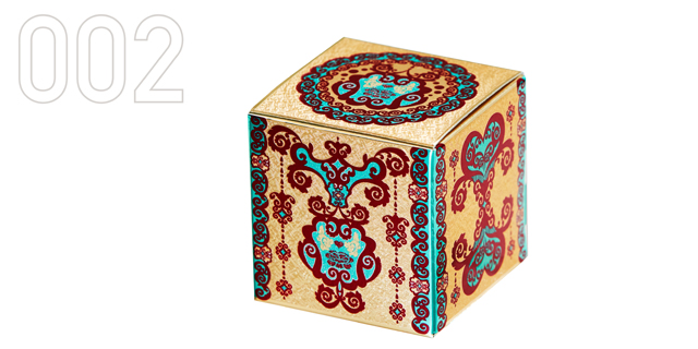 豪華絢爛印刷の小さい紙箱（金）